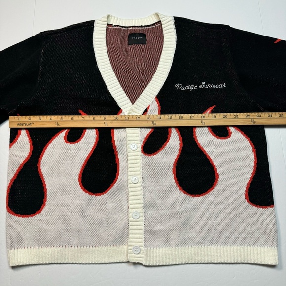 Men’s PacSun - Pacific Sunwear Flame Cardigan Size: Medium - Picture 7 of 10
